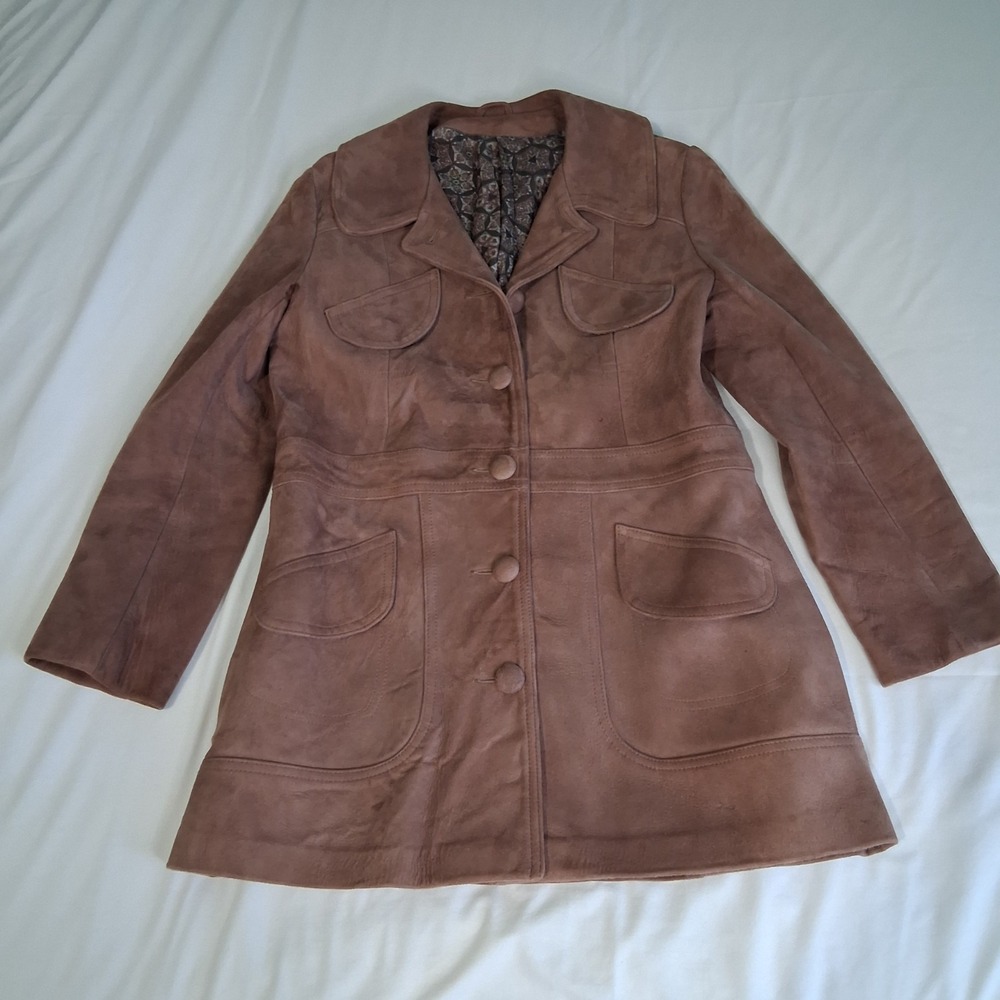 Vintage‎ New England Sportswear Co. Leather Suede Lined Jacket Western Steampunk
